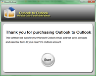 Outlook to Outlook screenshot